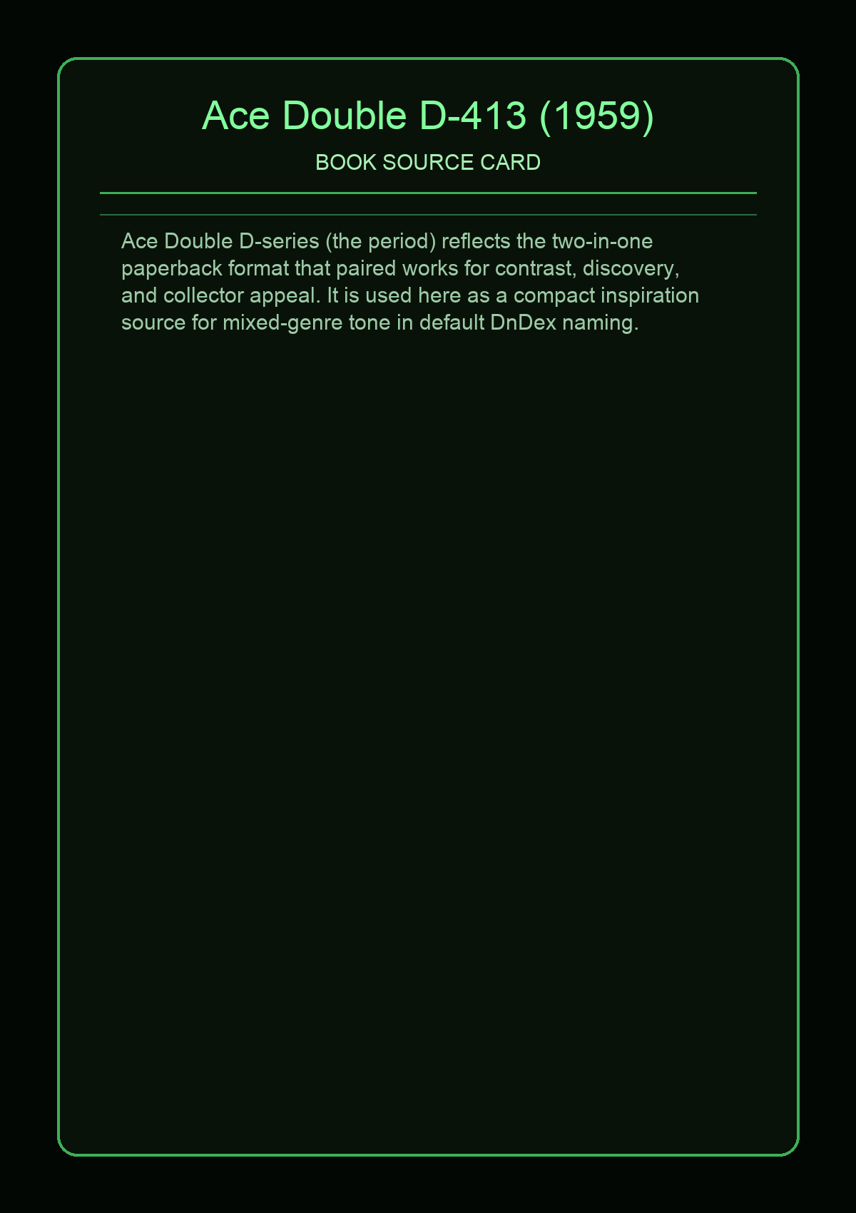 Ace Double D-413 (1959)