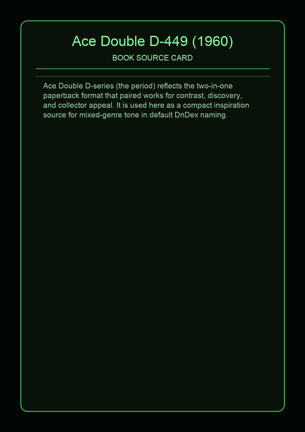 Ace Double D-449 (1960)