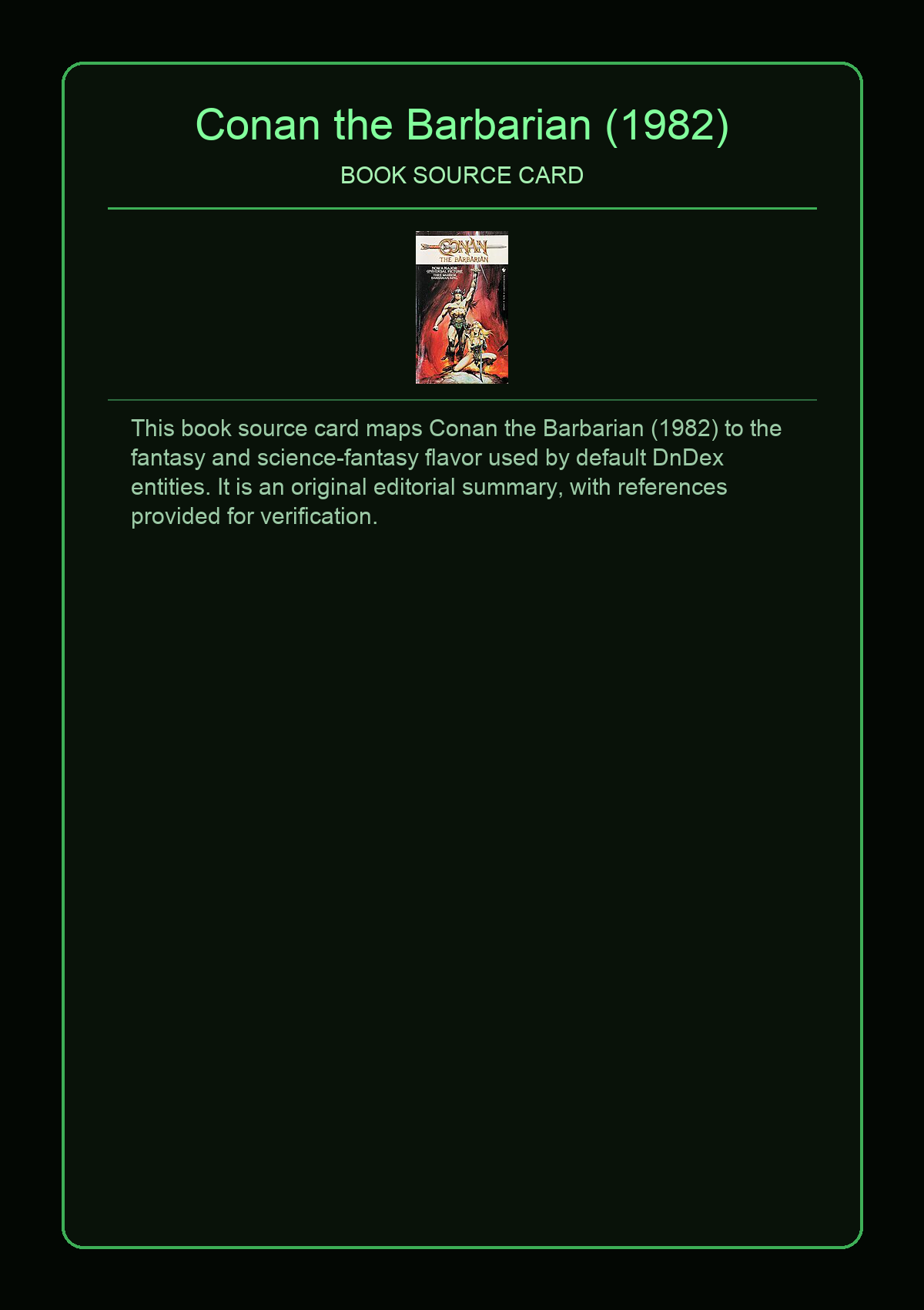 Conan the Barbarian (1982)