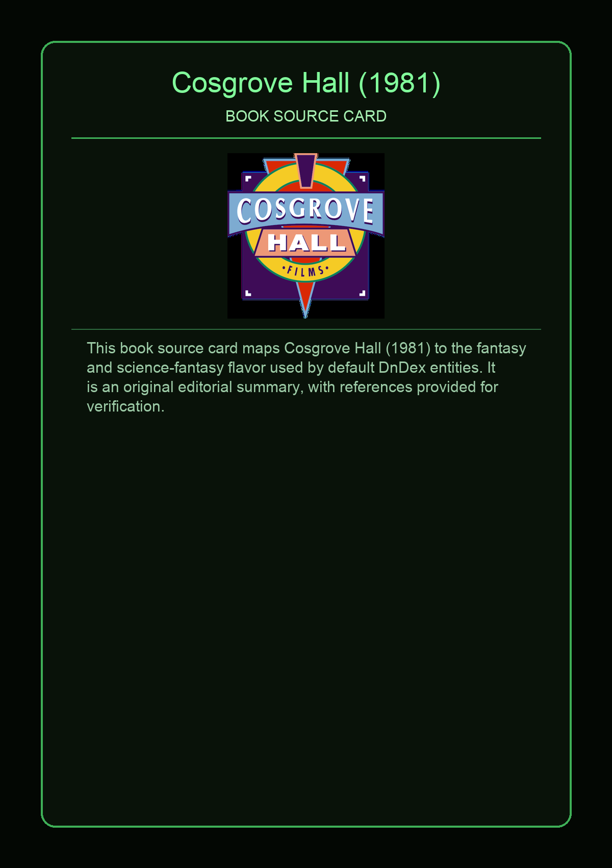 Cosgrove Hall (1981)