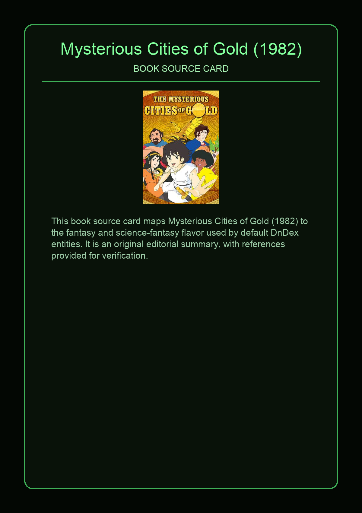 Mysterious Cities of Gold (1982)