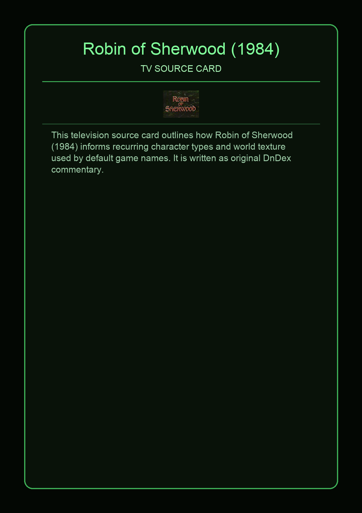 Robin of Sherwood (1984)