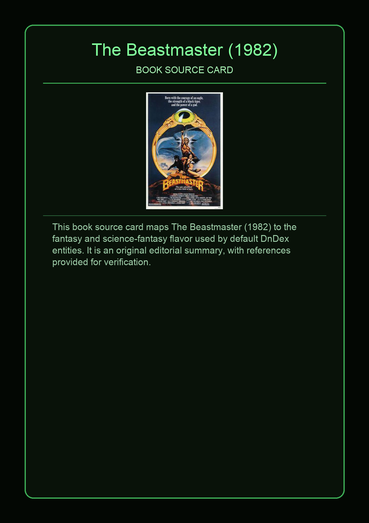 The Beastmaster (1982)