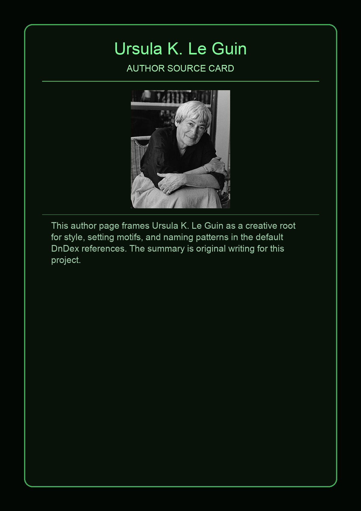 Ursula K. Le Guin